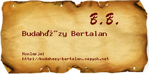 Budaházy Bertalan névjegykártya