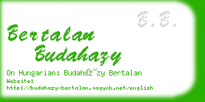bertalan budahazy business card